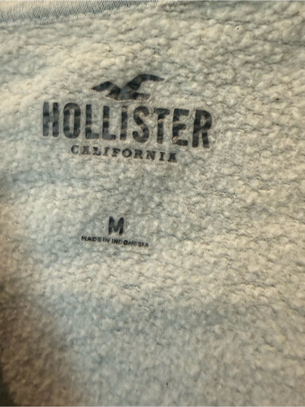 Hollister Light Gray Zip-Up Hoodie Sweater - Women Size M - Picture 3 of 3
